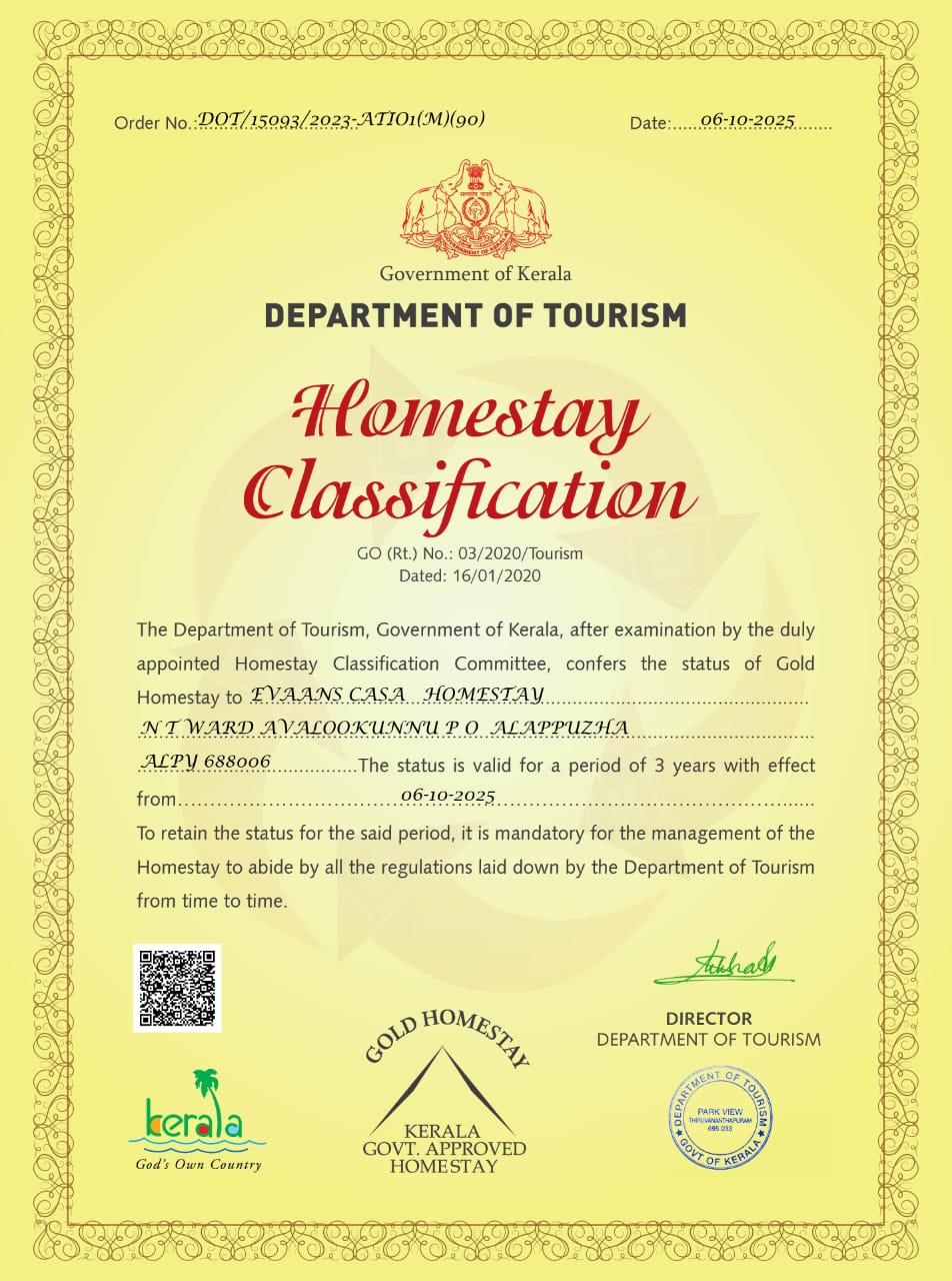 Homestay Classification Certificate